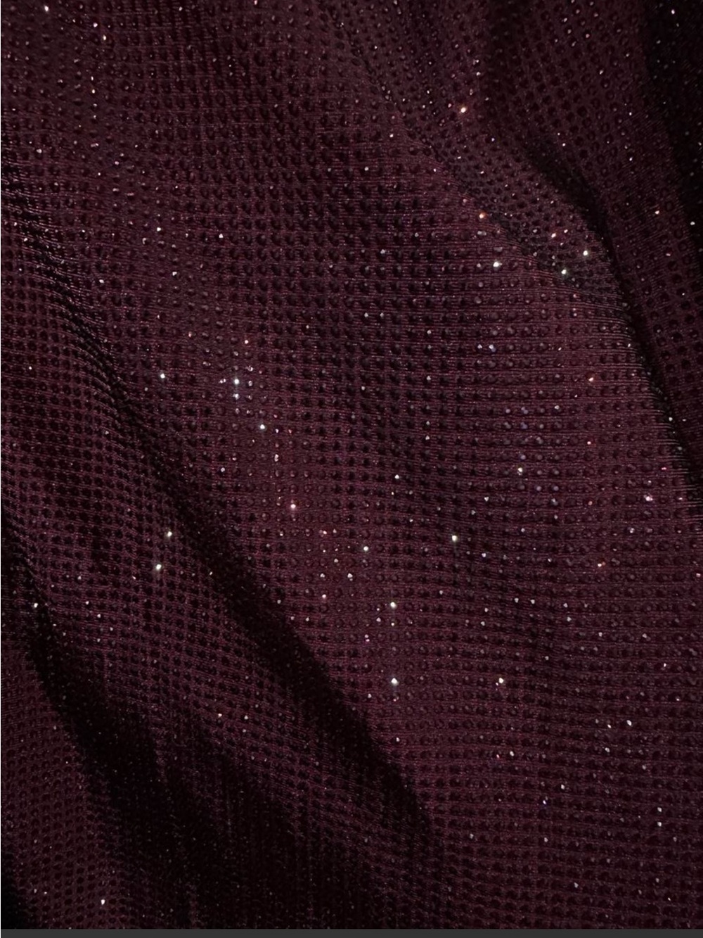 Cowl Neck Burgundy Rhinestone Midi Dress - Picture 6 of 8